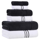 Turkish Cotton Plush Towel Set 6 Piece - Turkish Towel Bundle by Superior Brand