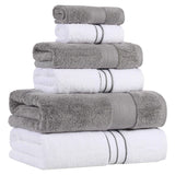 Turkish Cotton Plush Towel Set 6 Piece - Turkish Towel Bundle by Superior Brand