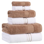 Turkish Cotton Plush Towel Set 6 Piece - Turkish Towel Bundle by Superior Brand