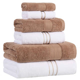 Turkish Cotton Plush Towel Set 6 Piece - Turkish Towel Bundle by Superior Brand