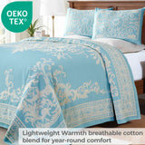 Lightweight Cotton Blend Oversized King Bedspread Sets Adalie Medallion Jacquard - Bedspread by Superior Brand