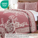Lightweight Cotton Blend Oversized King Bedspread Sets Adalie Medallion Jacquard - Bedspread by Superior Brand