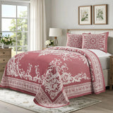 Lightweight Cotton Blend Oversized King Bedspread Sets Adalie Medallion Jacquard - Bedspread by Superior Brand