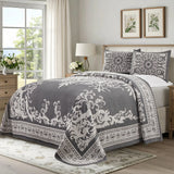 Lightweight Cotton Blend Oversized King Bedspread Sets Adalie Medallion Jacquard - Bedspread by Superior Brand