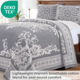 Lightweight Cotton Blend Oversized King Bedspread Sets Adalie Medallion Jacquard - Bedspread by Superior Brand