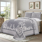 Lightweight Cotton Blend Oversized King Bedspread Sets Adalie Medallion Jacquard - Bedspread by Superior Brand
