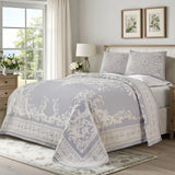 Lightweight Cotton Blend Oversized King Bedspread Sets Adalie Medallion Jacquard - Bedspread by Superior Brand