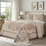 Lightweight Cotton Blend Oversized King Bedspread Sets Adalie Medallion Jacquard - Bedspread by Superior Brand
