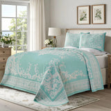 Lightweight Cotton Blend Oversized King Bedspread Sets Adalie Medallion Jacquard - Bedspread by Superior Brand
