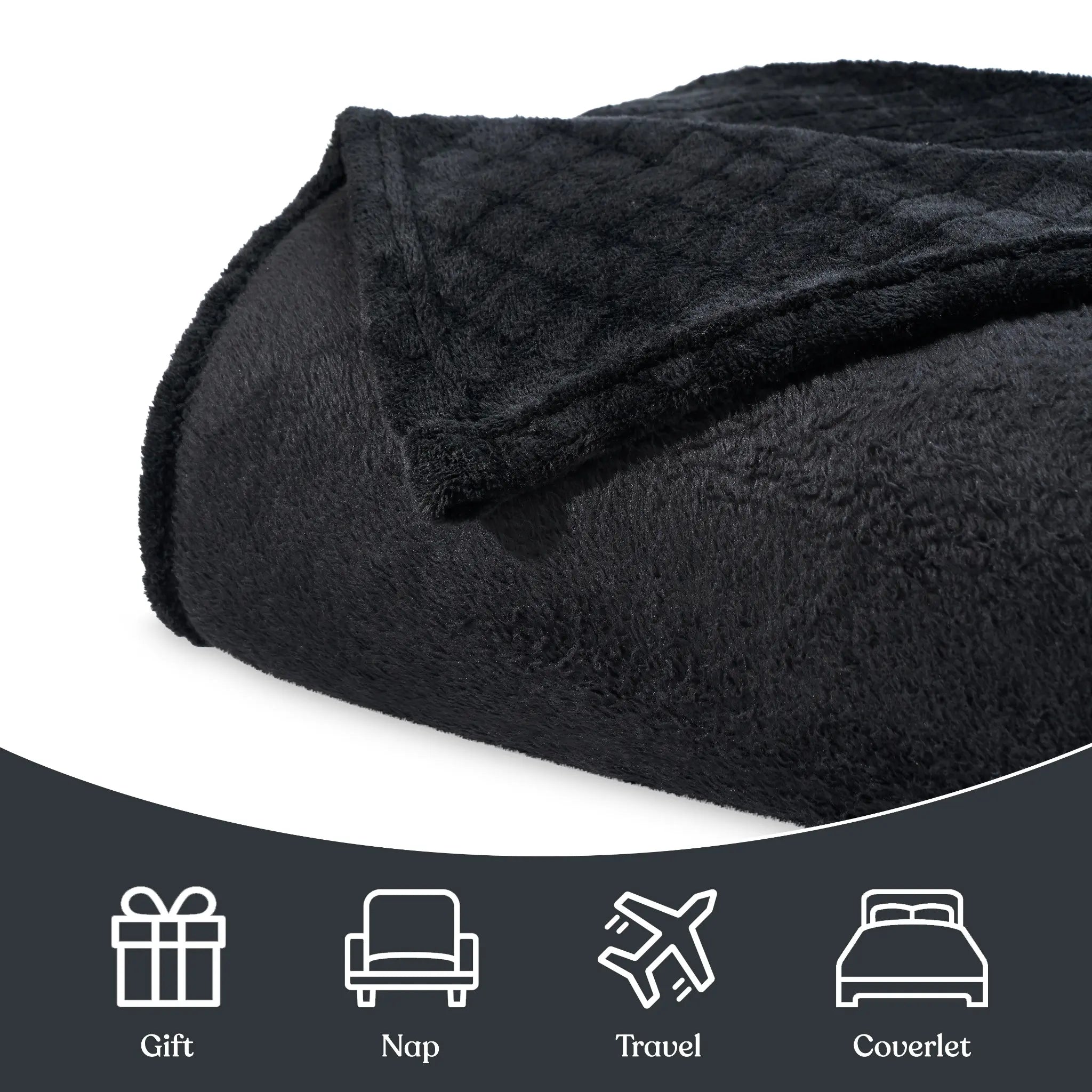 Flannel Fleece Blanket – Alaska Diamond Quilted - Warm and Plush - Blanket by Superior Brand