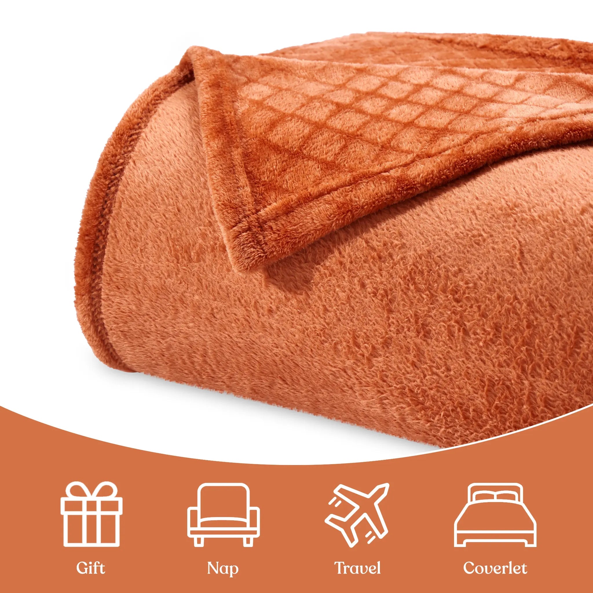 Flannel Fleece Blanket – Alaska Diamond Quilted - Warm and Plush - Blanket by Superior Brand