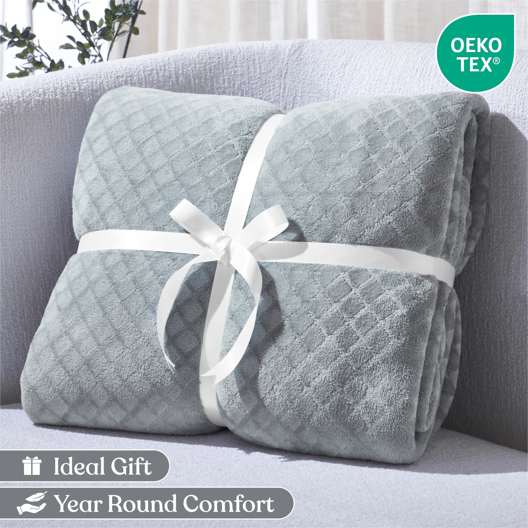 Flannel Fleece Blanket – Alaska Diamond Quilted - Warm and Plush - Blanket by Superior Brand