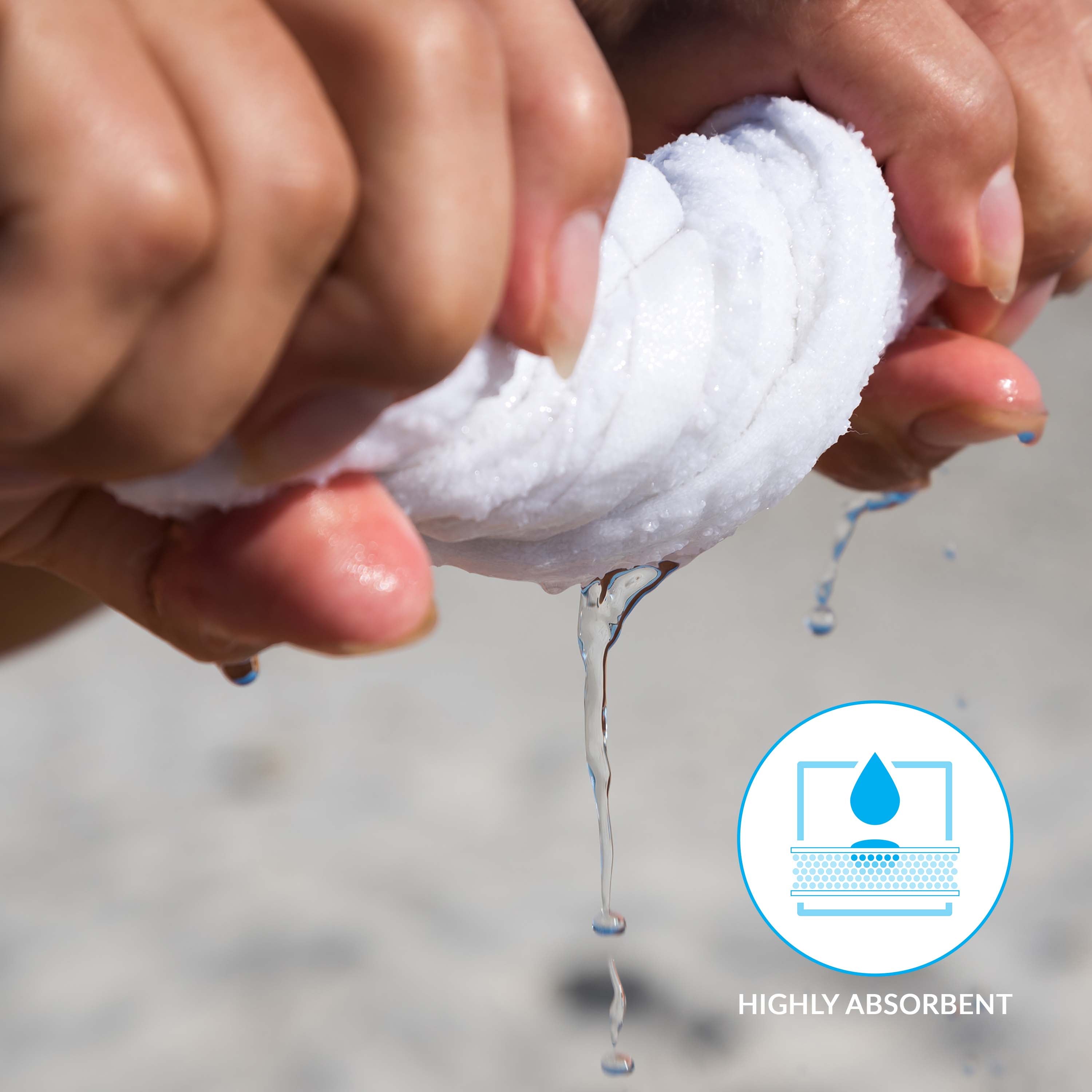 Cotton Terry Hand Towel Set 6-Piece - Atlas - Hand Towel Set by Superior Brand