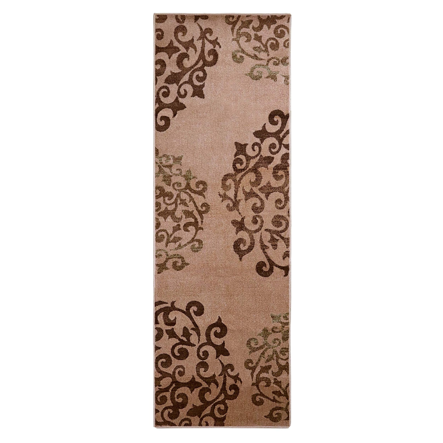 Superior Amber Floral Medallion Non-Slip Indoor Area Rug or Runner - CamelSuperior Amber Floral Medallion Non-Slip Indoor Area Rug or Runner - Camel