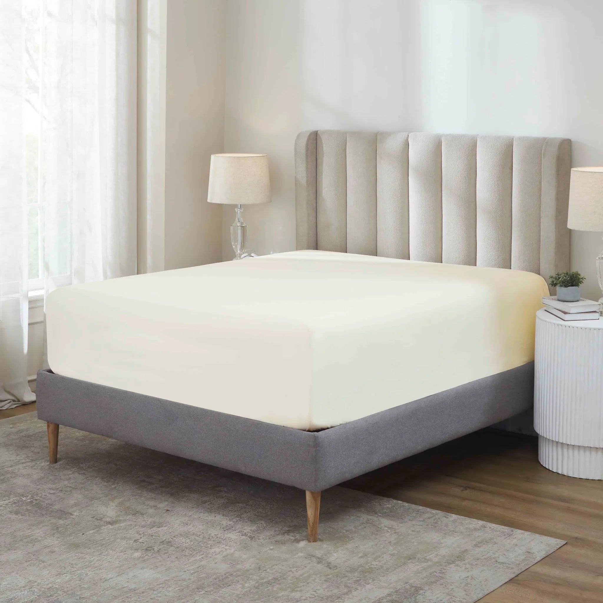 Apus 100% Cotton 500 Thread Count Fitted Sheet - 18" & 20" Extra Deep Pocket Options - Fitted Sheet by Superior Brand