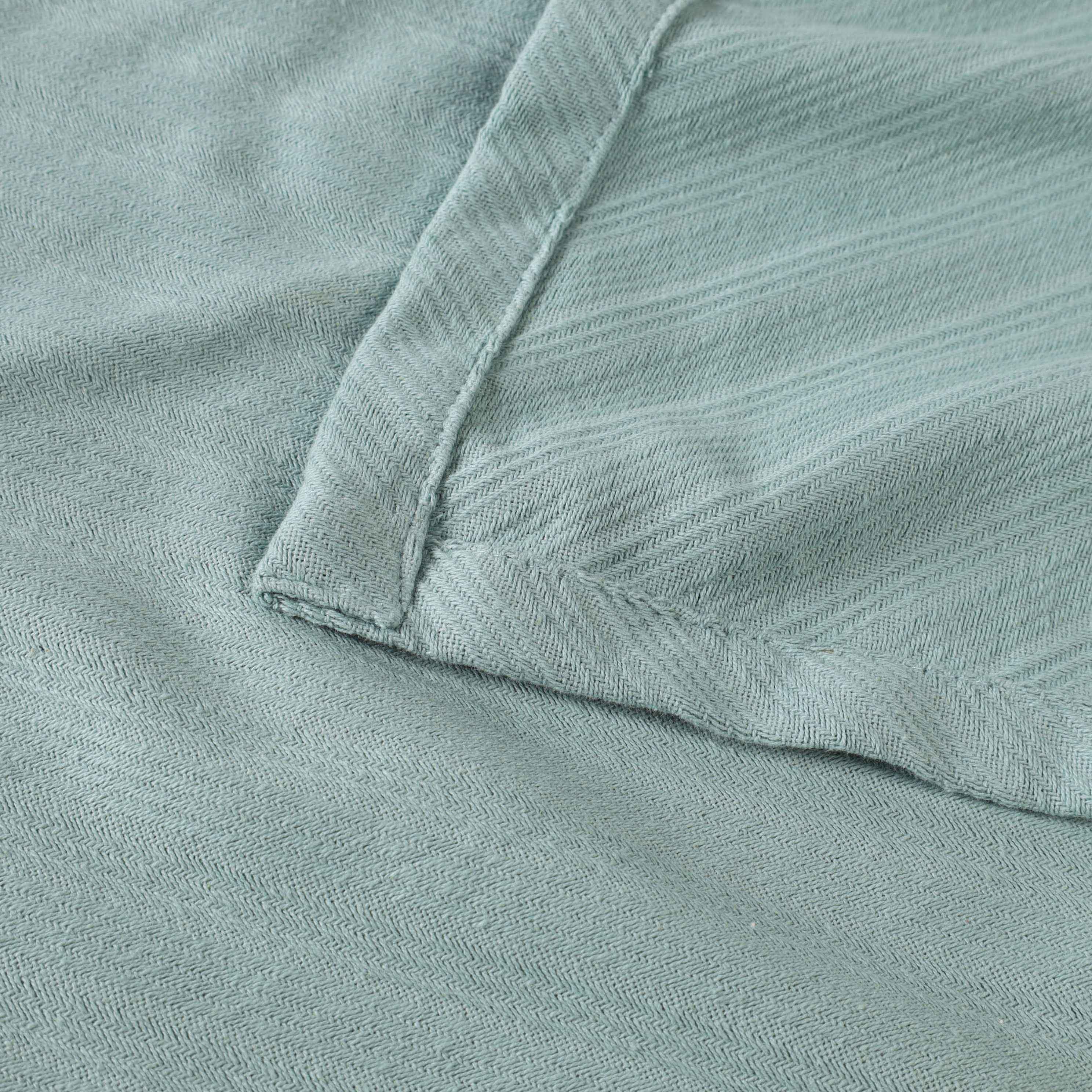 Milan Cotton Textured Jacquard Striped Lightweight Woven Blanket - Blanket by Superior Brand