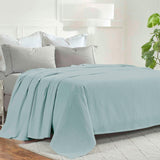 Milan Cotton Textured Jacquard Striped Lightweight Woven Blanket - Blanket by Superior Brand