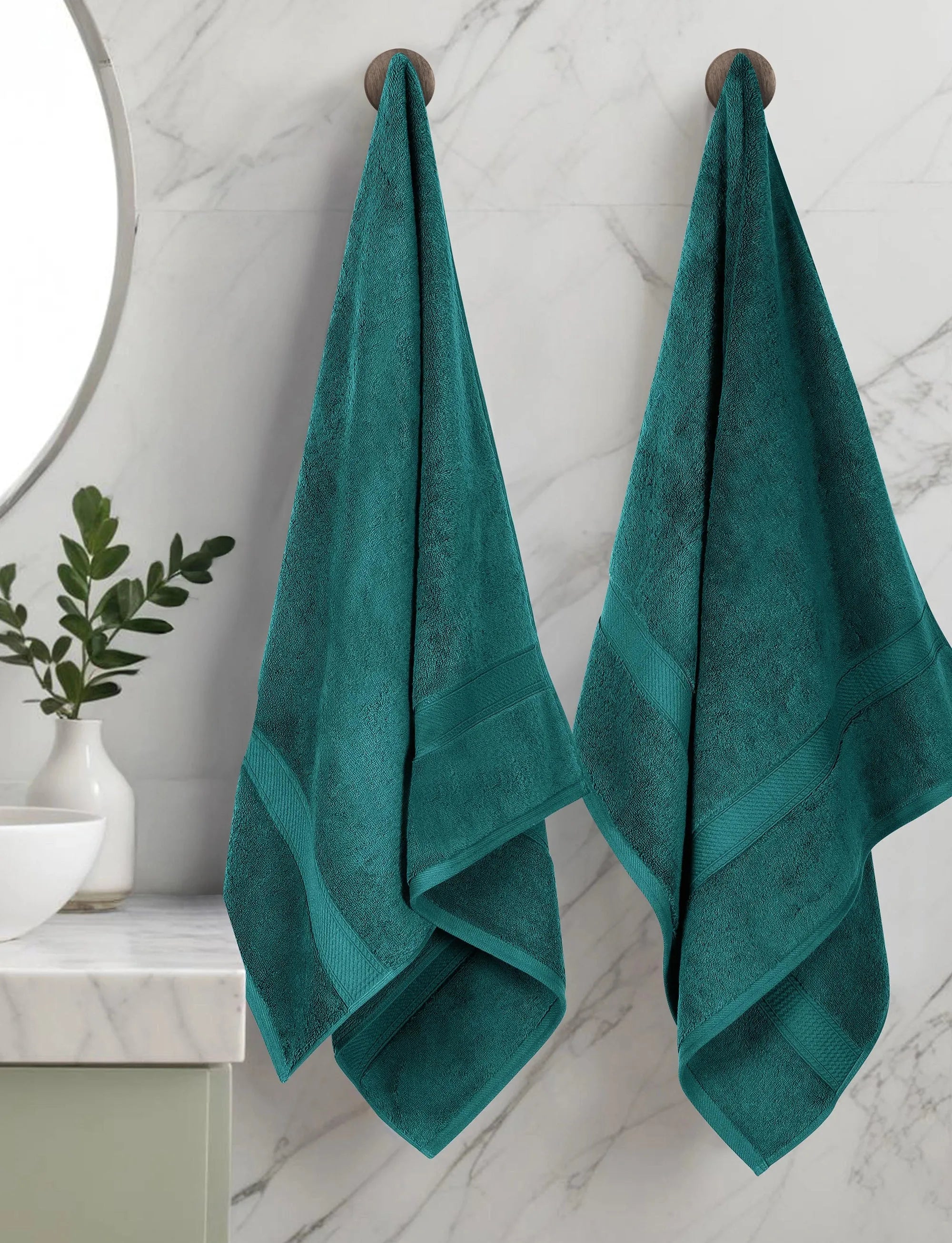 Madison Egyptian Cotton Plush Thick Absorbent Bath Towel Set of 2 - Egyptian Cotton Bath Towel by Superior Brand