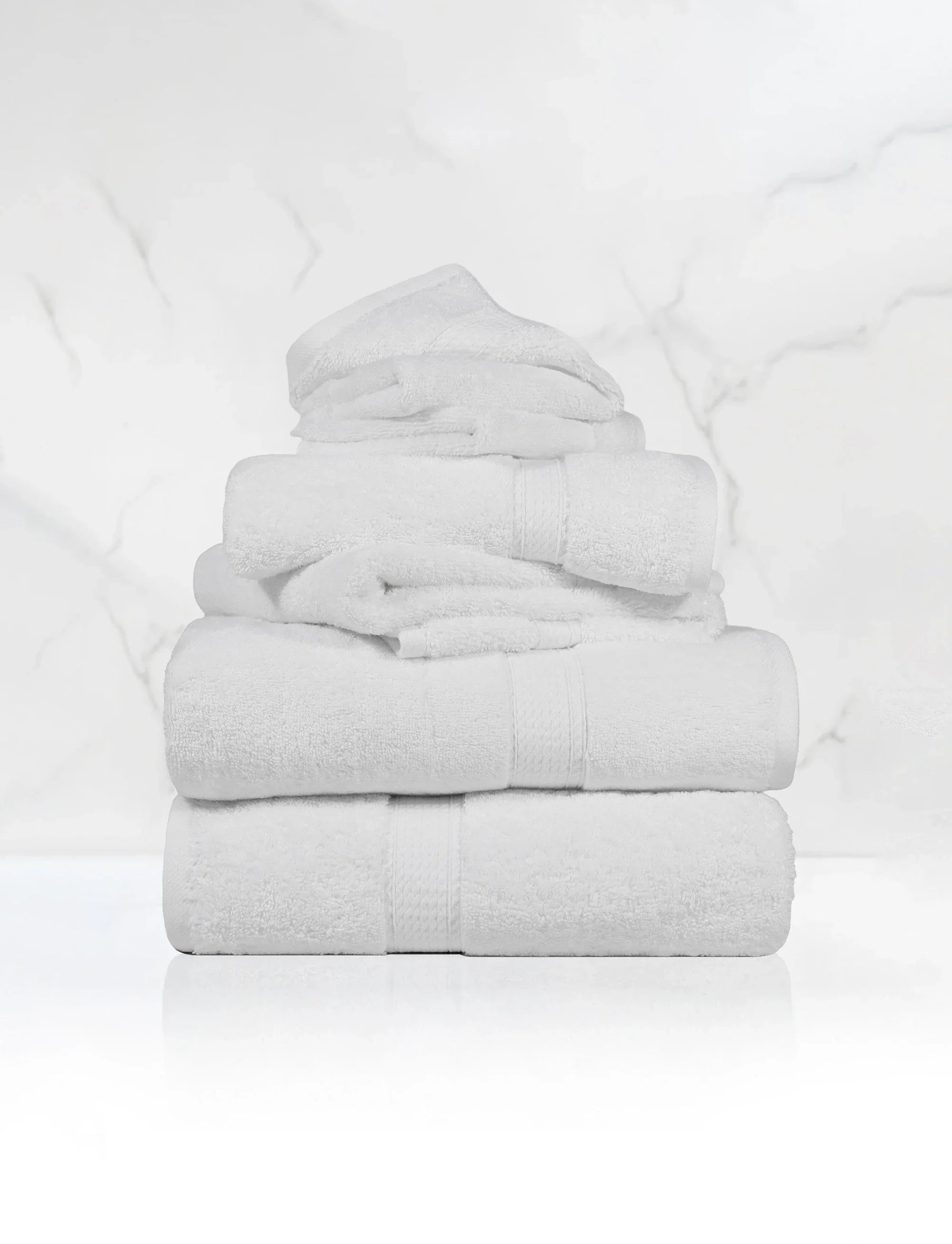 Madison Egyptian Cotton Plush Heavyweight 6 Piece Towel Set - Egyptian Cotton Towel Set by Superior Brand