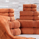 Egyptian Cotton Heritage Plush Towel Set 12 Piece - Egyptian Cotton Towel Set by Superior Brand