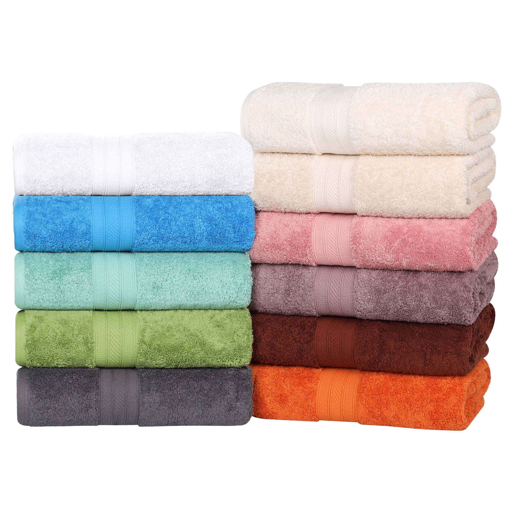 Cotton Heavyweight Absorbent Plush 6 Piece Towel Set