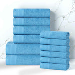 Cotton Waffle Border Towel Set 12-Piece - Honeycomb - Towel Set by Superior Brand