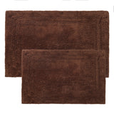 Cotton Solid Non-Skid Washable 2 Piece Bathroom Rug Set - Bath Rugs by Superior Brand