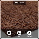 Cotton Solid Non-Skid Washable 2 Piece Bathroom Rug Set - Bath Rugs by Superior Brand