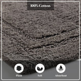Cotton Solid Non-Skid Washable 2 Piece Bathroom Rug Set - Bath Rugs by Superior Brand