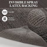 Cotton Solid Non-Skid Washable 2 Piece Bathroom Rug Set - Bath Rugs by Superior Brand