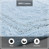 Cotton Solid Non-Skid Washable 2 Piece Bathroom Rug Set - Bath Rugs by Superior Brand