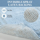 Cotton Solid Non-Skid Washable 2 Piece Bathroom Rug Set - Bath Rugs by Superior Brand