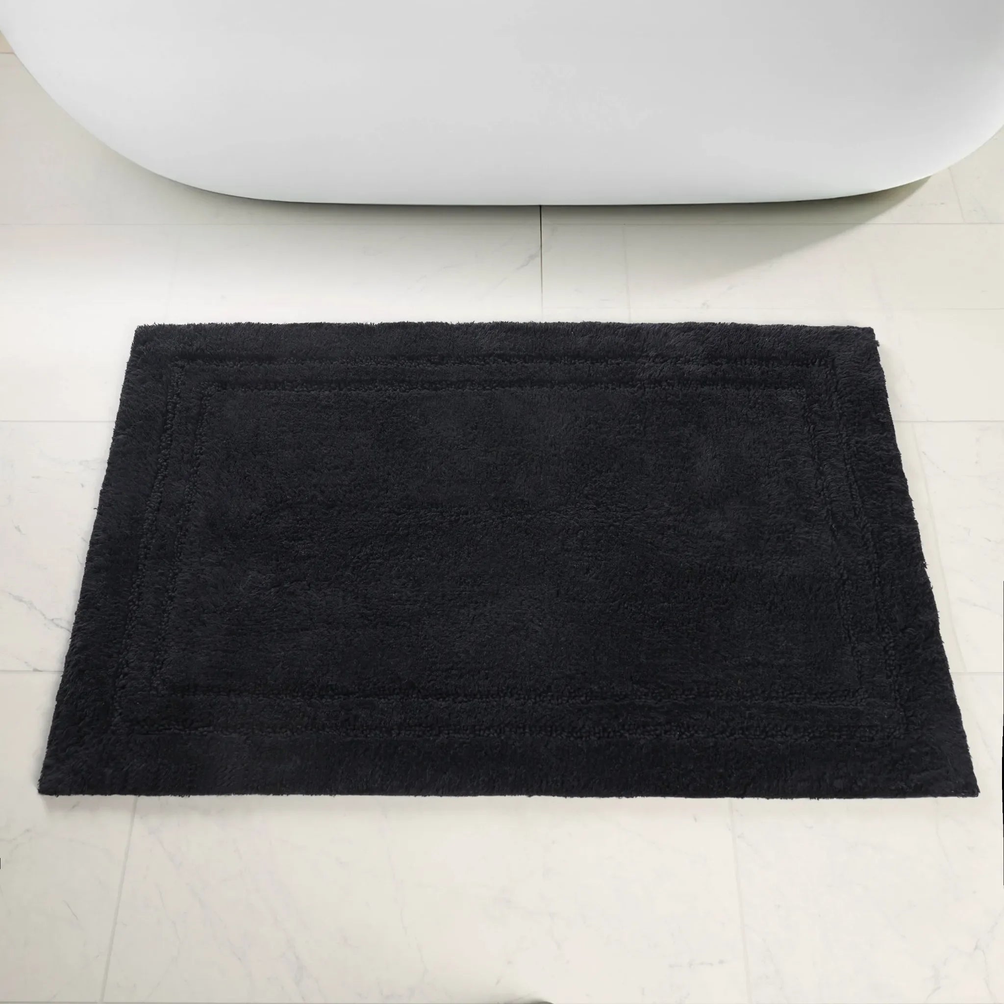 Cotton Solid Non-Skid Washable 2 Piece Bathroom Rug Set - Bath Rugs by Superior Brand