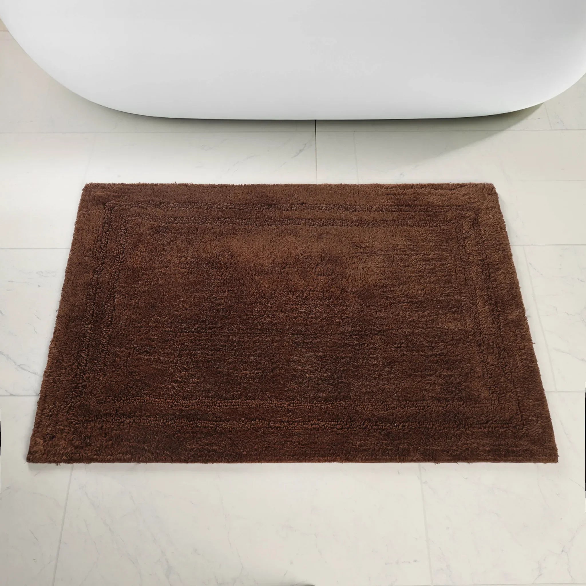 Cotton Solid Non-Skid Washable 2 Piece Bathroom Rug Set - Bath Rugs by Superior Brand