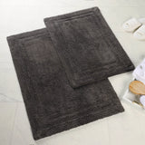 Cotton Solid Non-Skid Washable 2 Piece Bathroom Rug Set - Bath Rugs by Superior Brand