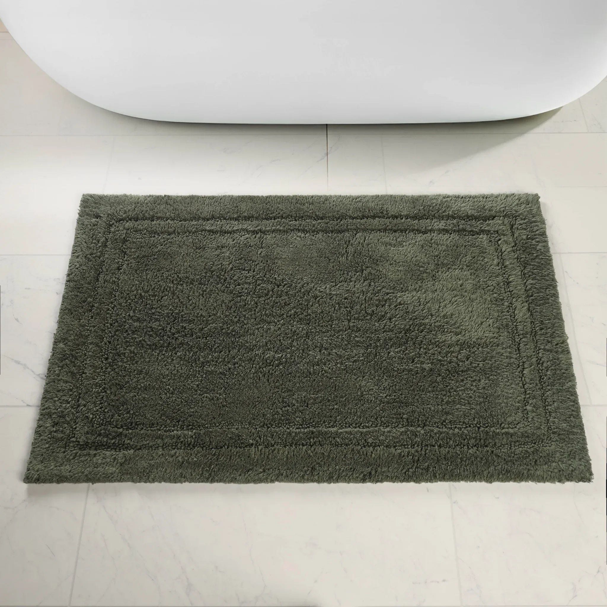 Cotton Solid Non-Skid Washable 2 Piece Bathroom Rug Set - Bath Rugs by Superior Brand