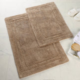 Cotton Solid Non-Skid Washable 2 Piece Bathroom Rug Set - Bath Rugs by Superior Brand
