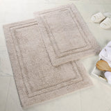 Cotton Solid Non-Skid Washable 2 Piece Bathroom Rug Set - Bath Rugs by Superior Brand