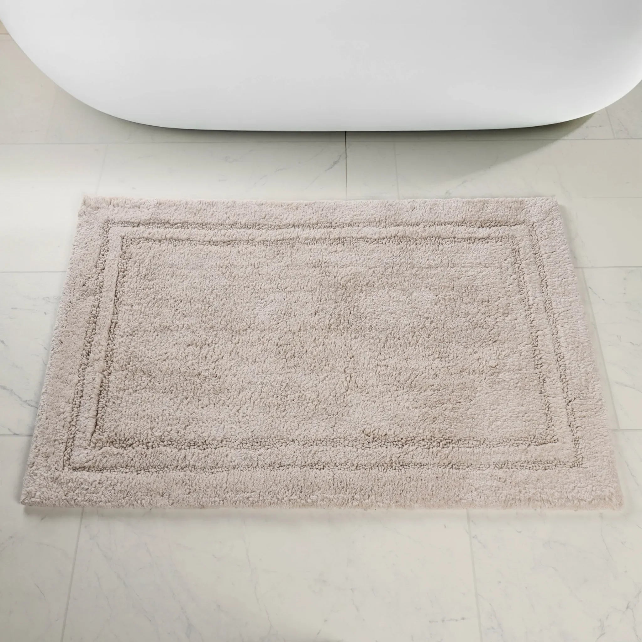 Cotton Solid Non-Skid Washable 2 Piece Bathroom Rug Set - Bath Rugs by Superior Brand