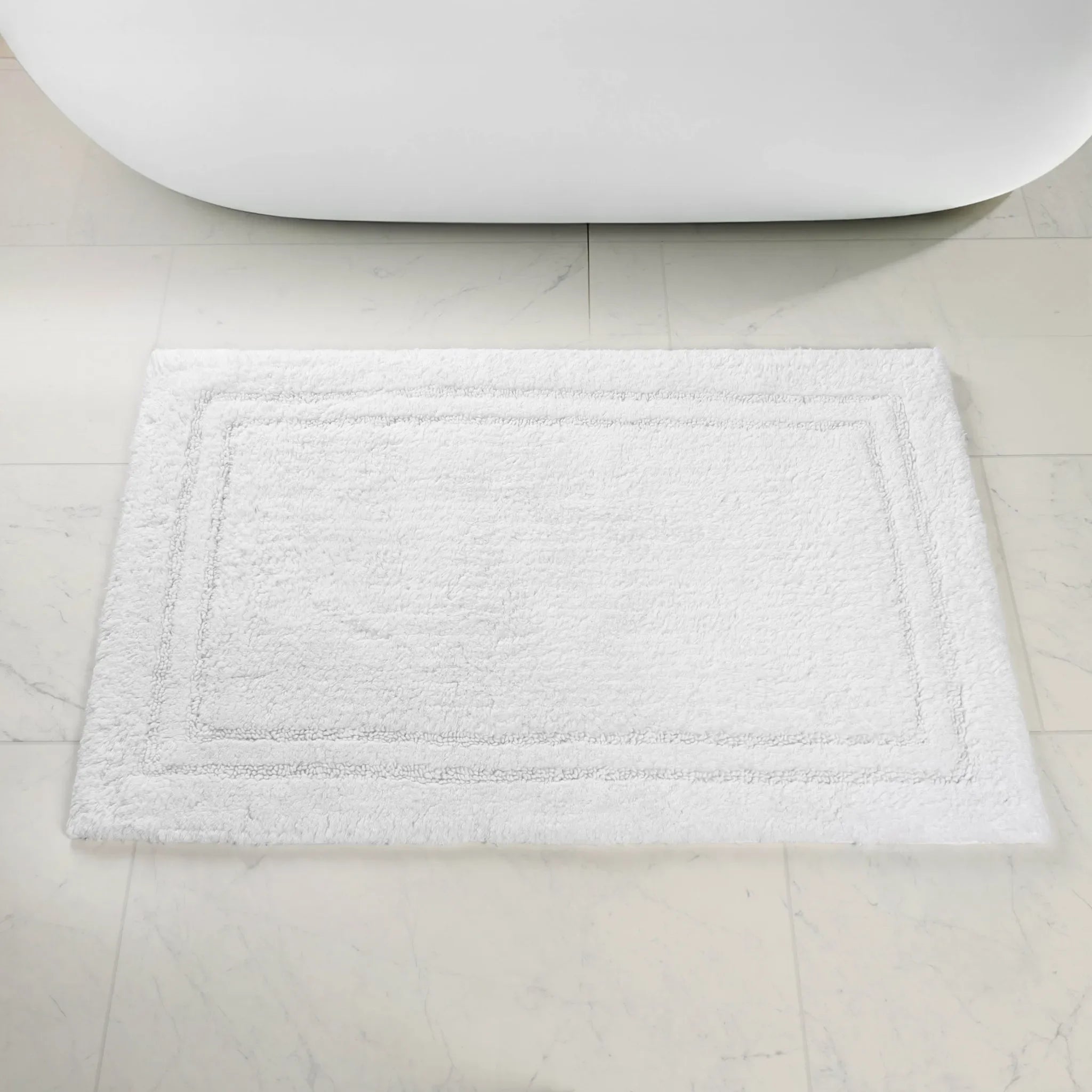 Cotton Solid Non-Skid Washable 2 Piece Bathroom Rug Set - Bath Rugs by Superior Brand