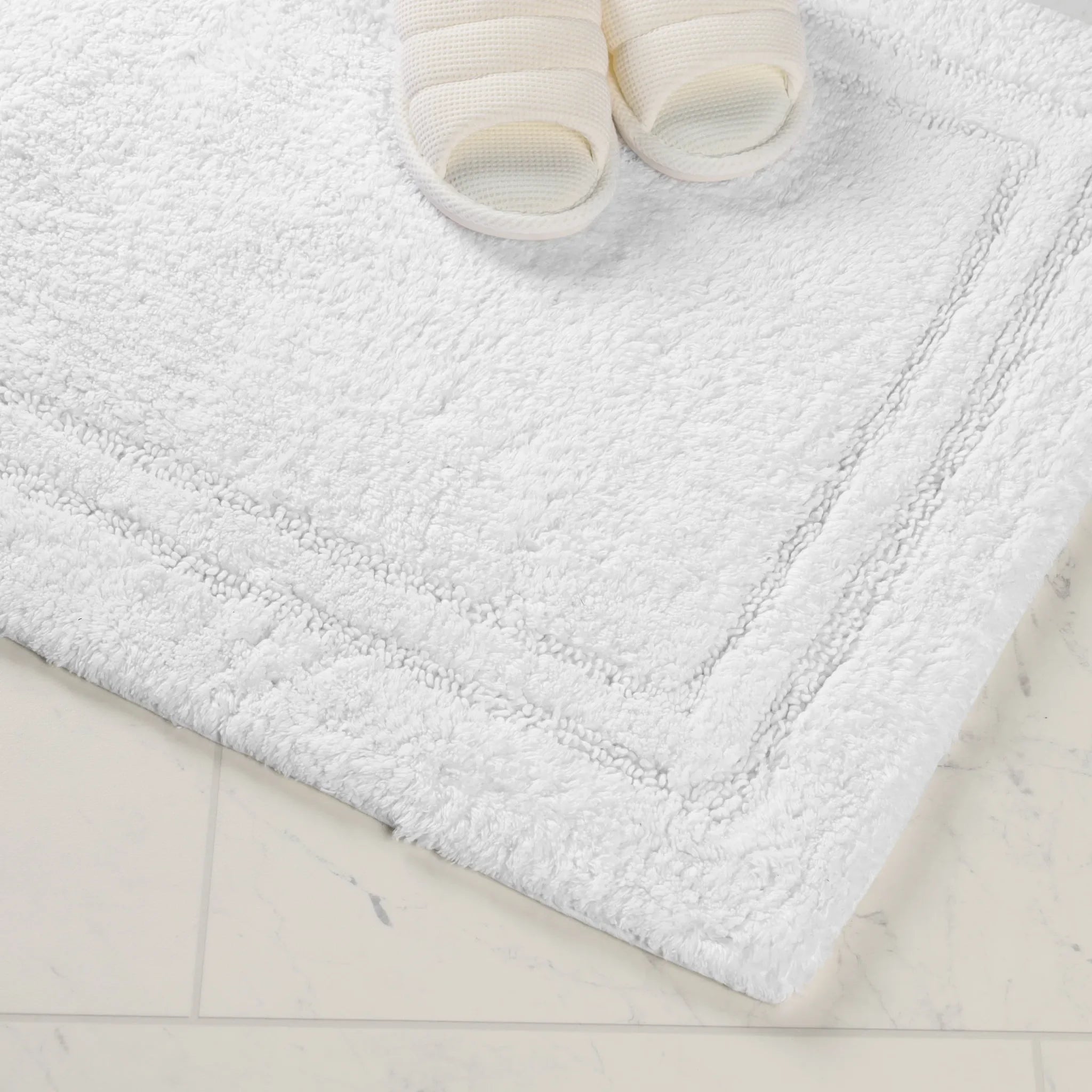Cotton Solid Non-Skid Washable 2 Piece Bathroom Rug Set - Bath Rugs by Superior Brand