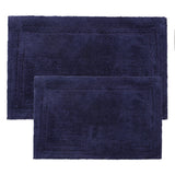 Cotton Solid Non-Skid Washable 2 Piece Bathroom Rug Set - Bath Rugs by Superior Brand