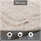 Cotton Solid Non-Skid Washable 2 Piece Bathroom Rug Set - Bath Rugs by Superior Brand