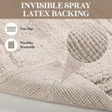 Cotton Solid Non-Skid Washable 2 Piece Bathroom Rug Set - Bath Rugs by Superior Brand