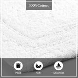 Cotton Solid Non-Skid Washable 2 Piece Bathroom Rug Set - Bath Rugs by Superior Brand
