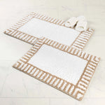 Inaya Modern Striped Tufted Shag Machine Washable Bath Rugs, Set of 2 - Bath Rugs by Superior Brand
