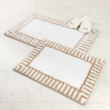 Inaya Modern Striped Tufted Shag Machine Washable Bath Rugs, Set of 2 - Bath Rugs by Superior Brand