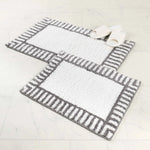 Inaya Modern Striped Tufted Shag Machine Washable Bath Rugs, Set of 2 - Bath Rugs by Superior Brand