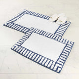 Inaya Modern Striped Tufted Shag Machine Washable Bath Rugs, Set of 2 - Bath Rugs by Superior Brand