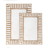 Inaya Modern Striped Tufted Shag Machine Washable Bath Rugs, Set of 2 - Bath Rugs by Superior Brand